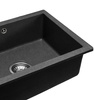 Zlewozmywak Kuchenny Granitowy NELS Czarny Nakrapiany
