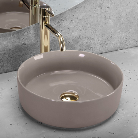 Umywalka Nablatowa Sami Beige Shiny