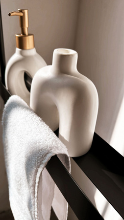 Półka Łazienkowa Prysznicowa SF02 45 cm Czarny Mat