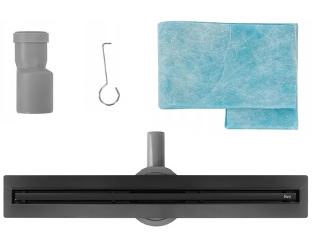 Odpływ Liniowy Neox Slim Pro Czarny  360°