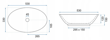 Umywalka Nablatowa Pamela
