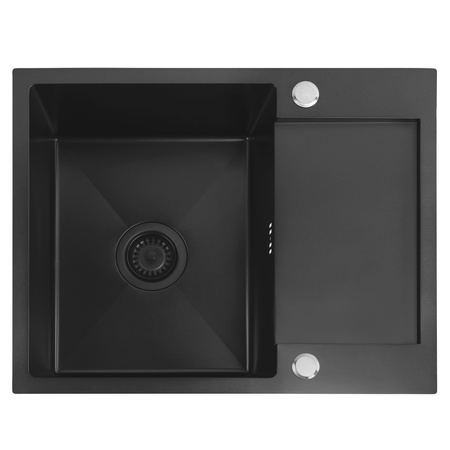 Zlewozmywak Kuchenny Paul Czarny Matowy + Syfon