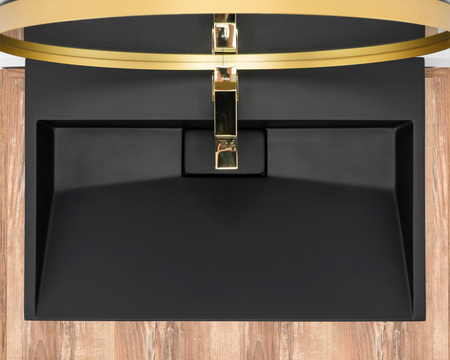 Umywalka Konglomeratowa Nablatowa Goya Black 70 cm