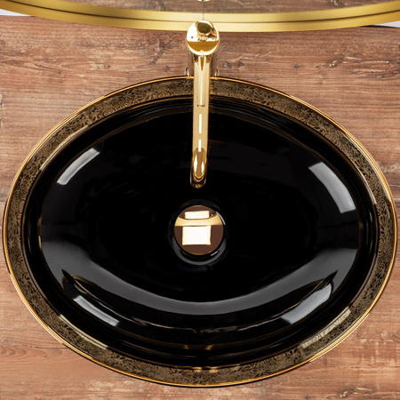 Umywalka Nablatowa Margot Black Gold