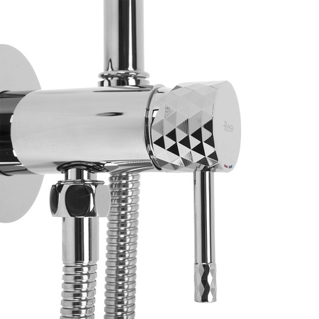 Bateria Bidetowa Podtynkowa Lungo Loop Diamond Chrom