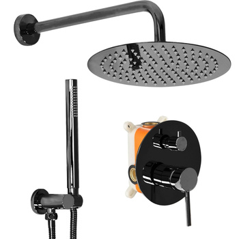 Zestaw Natryskowy Lungo Czarny Metaliczny + BOX