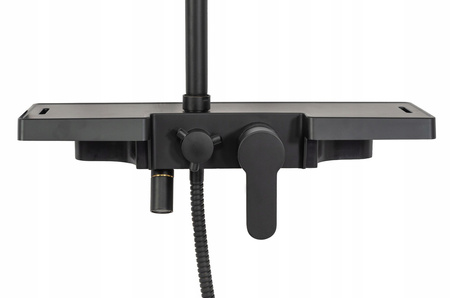 Zestaw Prysznicowy BRAVO z Półką Czarny Mat