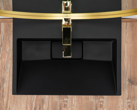 Umywalka Konglomeratowa Nablatowa Goya Black 50 cm