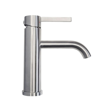 Bateria Umywalkowa Foster Nikiel Szczotkowany Niska