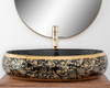 Umywalka Nablatowa Meryl Black Gold