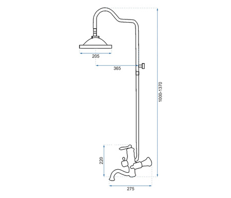 Zestaw Prysznicowy Vintage Old Black