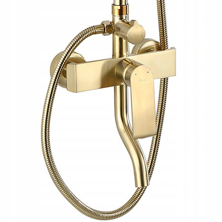 Zestaw Natryskowy Prysznicowy Hass Złoty Szczotkowany