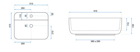 Umywalka Nablatowa Martina