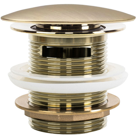 Korek Wannowy Uniwersalny Klik-Klak Złoty Szczotkowany 6 cm