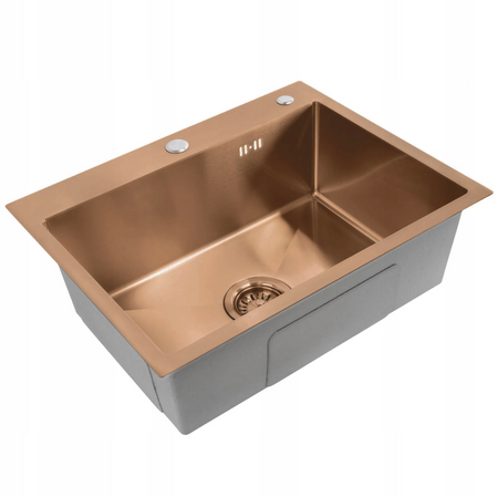 Zlewozmywak Jednokomorowy Stalowy Rea Liam Miedź Szczotkowana