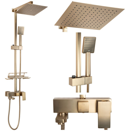 Zestaw Prysznicowy Natryskowy JACK Złoty Szczotkowany