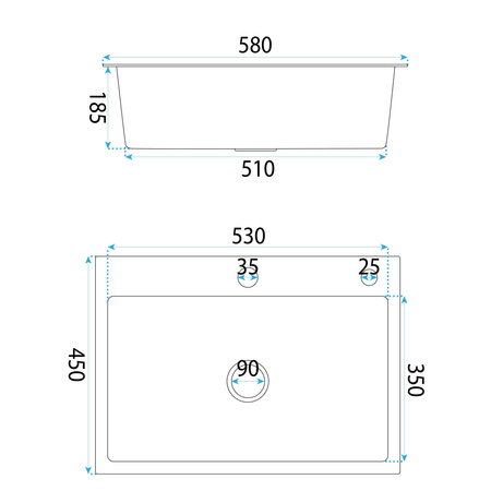 Zlewozmywak Kuchenny Liam Złoto Szczotkowane + Syfon