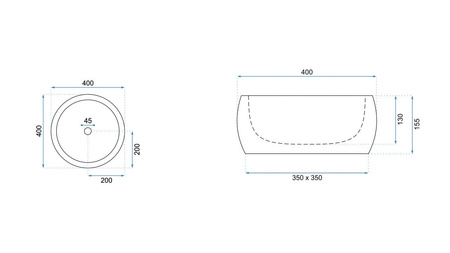 Umywalka Nablatowa Emilia 