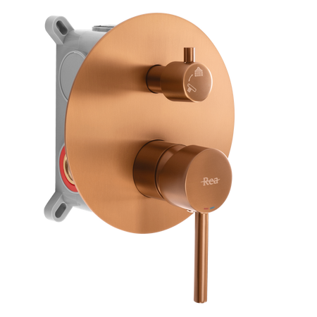 Zestaw Natryskowy Podtynkowy Lungo + BOX Miedź Szczotkowana