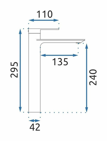 Bateria Umywalkowa Veneta Chrom Wysoka