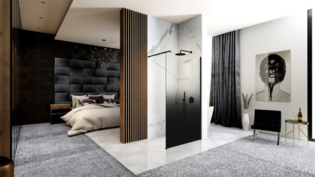 Ścianka Prysznicowa Walk In Aero Obre Black 