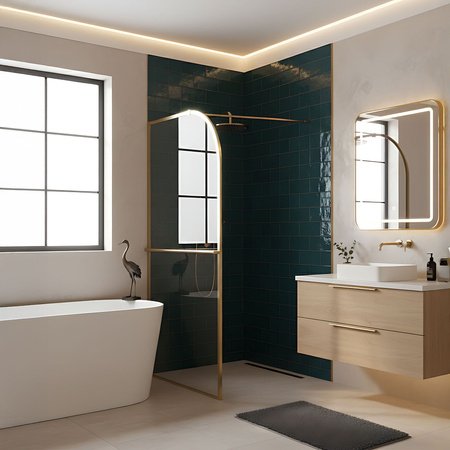 Ścianka Prysznicowa Sky Złoto Szczotkowane