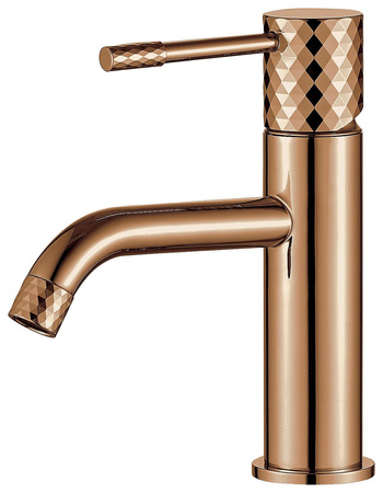 Bateria Umywalkowa Lungo Diamond Miedź Niska