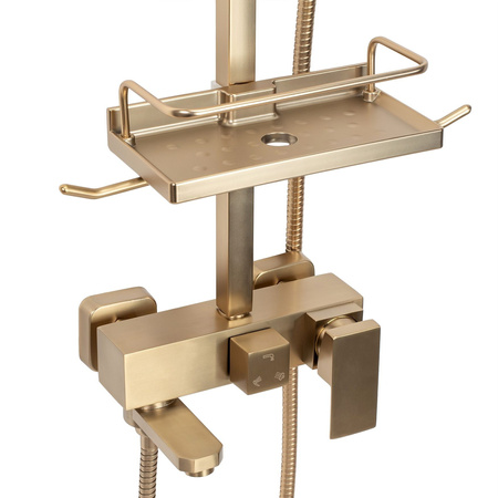 Zestaw Prysznicowy Natryskowy JACK Złoty Szczotkowany