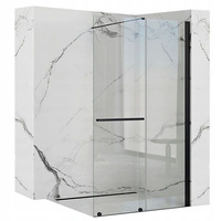 Przesuwna Ścianka Prysznicowa Czarna Cortis Black 