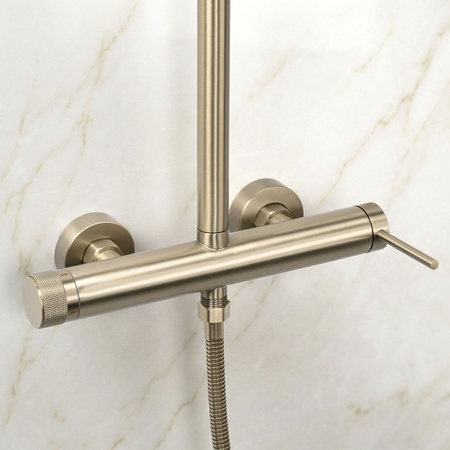 Zestaw Natryskowy Foss Clif Złoty Szczotkowany