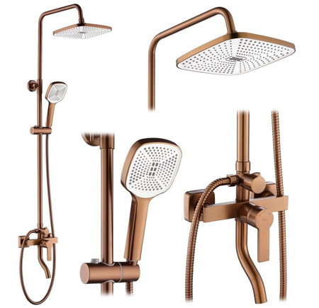 Zestaw Natryskowy Argus Miedź Szczotkowana