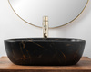 Umywalka Nablatowa Belinda Black Marble Matt