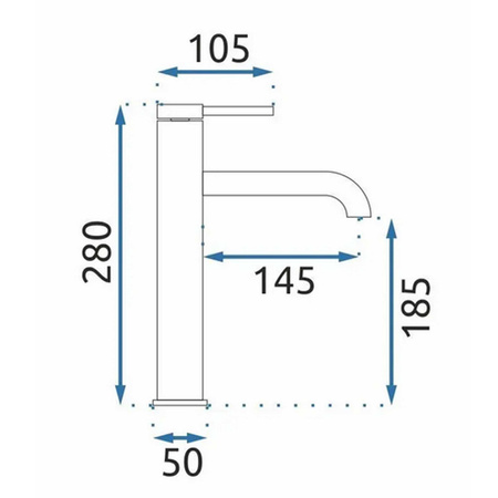 Bateria Umywalkowa Spot Złota Szczotkowana Wysoka