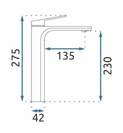 Bateria Umywalkowa Marco Czarna Wysoka