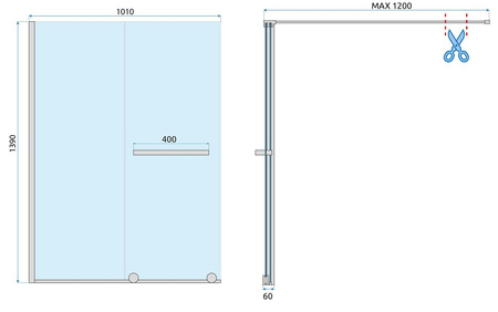 Parawan Nawannowy Fabian Gold 100 cm Złoto Szczotkowane