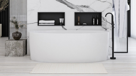 Półka Wnękowa Łazienkowa 30x45 Czarny Mat