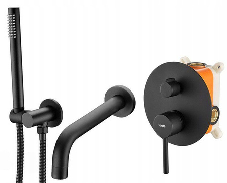 Bateria Wannowa Podtynkowa Lungo Czarna + BOX