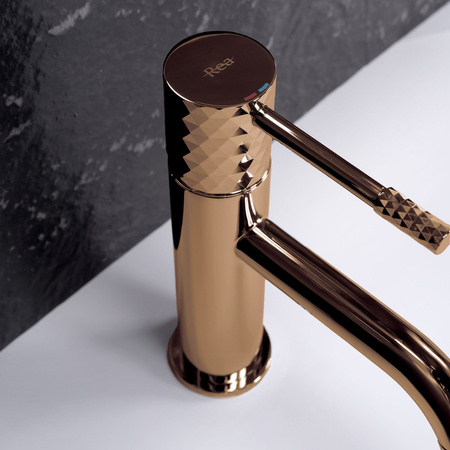 Bateria Umywalkowa Lungo Diamond Miedź Niska