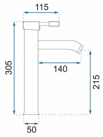 Bateria Umywalkowa Graf Chrom Wysoka