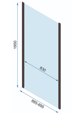 Czarna Narożna Kabina Rapid Slide
