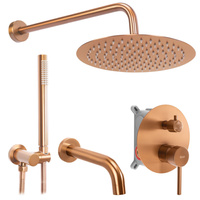 Zestaw Wannowo Prysznicowy Podtynkowy Lungo Miedź Szczotkowana
