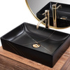 Umywalka Nablatowa Inga Black Marble Mat