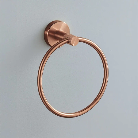 Wieszak Łazienkowy Ring Modern Miedź Szczotkowana
