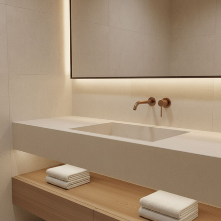 Bateria Umywalkowa Podtynkowa Clif Miedź Szczotkowana