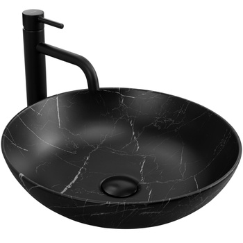 Umywalka Nablatowa Fibo Black Matt