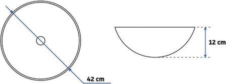 Umywalka Szklana Czarna Bowl 71008