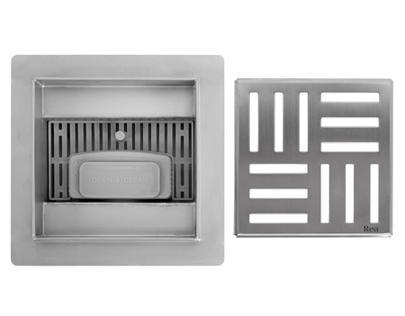 Odpływ Liniowy 12x12 Cross Nikiel Szczotkowany