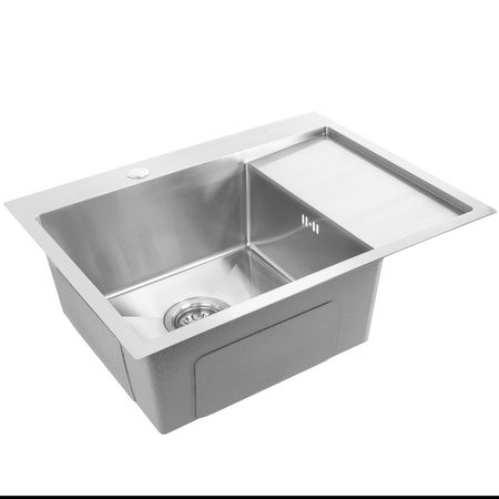 Zlewozmywak Kuchenny Finn Nikiel Szczotkowany + Syfon