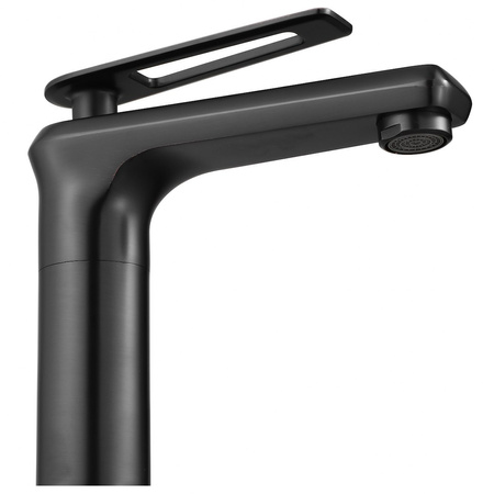 Bateria Umywalkowa Blade Czarna Przecierana Niska