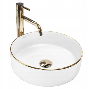 Umywalka Nablatowa Sami White Gold Edge